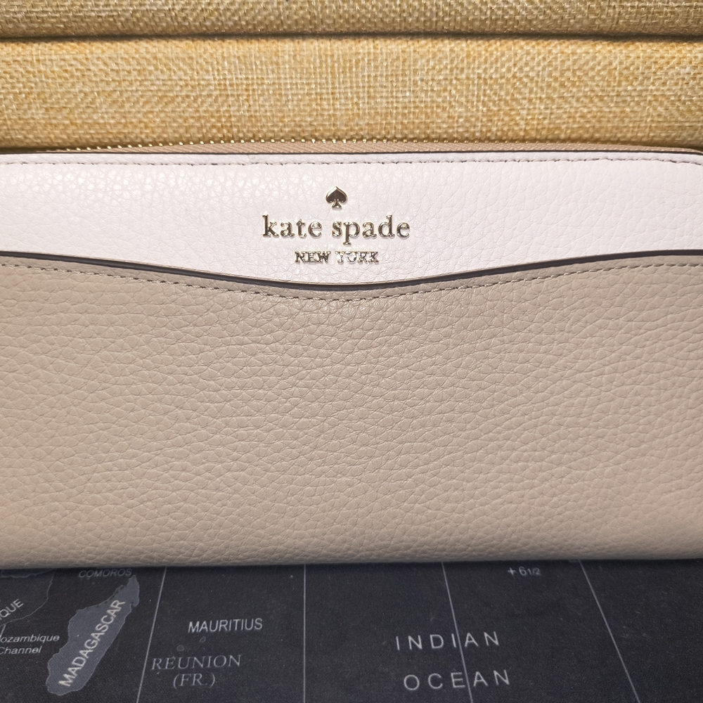 Kate Spade Cream and Tan Clutch